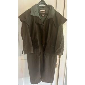 Driza-Bone Coat Mens Medium M Brown Aussie Outback Oilskin Waxed Cotton Vintage